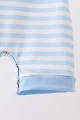 Blue Stripe Apple Book Appliqué Romper