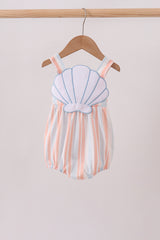 Seashell Stripe Appliqué Bubble