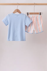 Seashell Stripe Embroidered Set