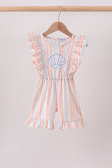 Seashell Stripe Appliqué Jumpsuit