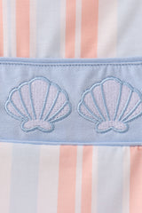 Seashell Stripe Embroidered Jon Jon