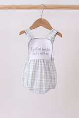 Blue Faith Quote Embroidered Bubble