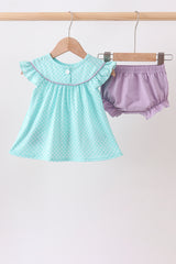 Blue under the sea Embroidered Bloomer Set