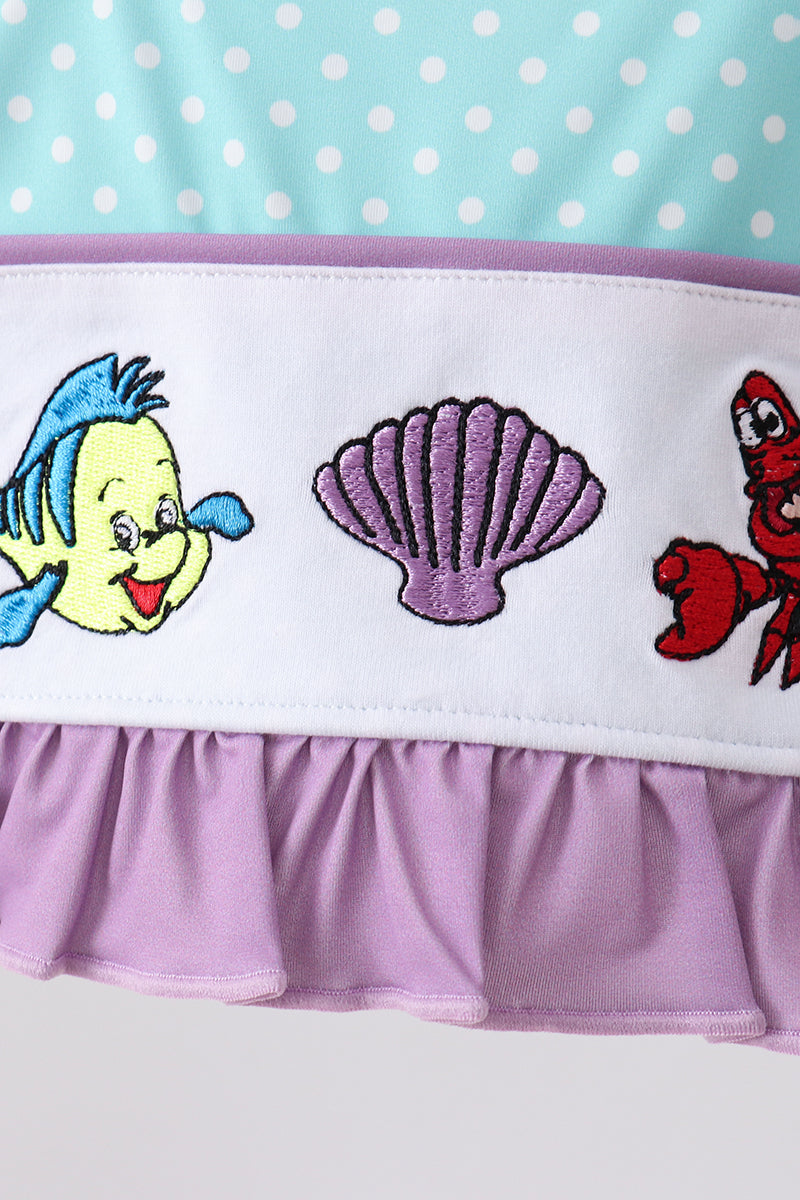 Blue under the sea Embroidered UPF Swim Set – Honeydew USA