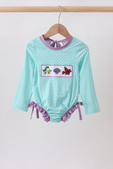 Blue under the sea Embroidered UPF Rashguard