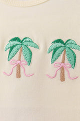 Palm Tree Embroidered Bloomer Set