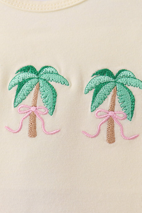 Palm Tree Embroidered Bloomer Set