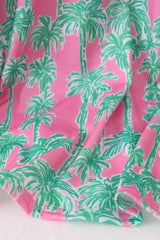Palm Tree Smocked Women Dress