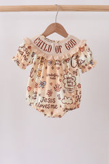 Child of God Smocked Ruffle Bubble