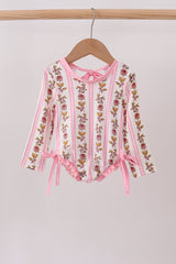 Pink Garden Ruffle Rashguard