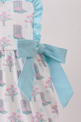 Blue Boots Ruffle Bubble