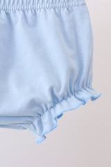 Blue Shells Embroidered Bloomer Set