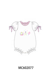 Pink Carousel Embroidered Bubble