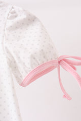 Pink Carousel Embroidered Bubble