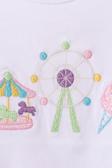 Carousel Embroidered Skorts Set