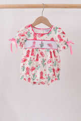 Pink Boots Smocked Bubble