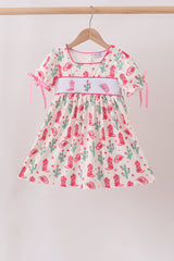 Pink Boots Smocked Dress