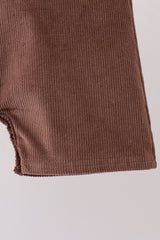 Brown Corduroy Jon Jon Set