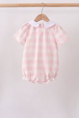 Pink gingham button bubble
