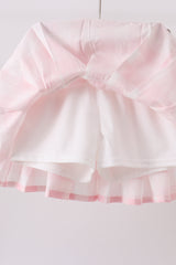 Pink Gingham Skorts Set