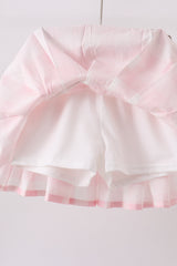Pink Gingham Skorts Set
