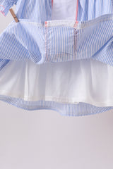 Blue Whale Smocked Seersucker Shorts Set
