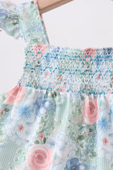 Floral Smocked Bloomer Set