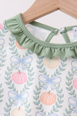 Sage Pumpkin Ruffle Jogger Set