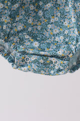 Teal Floral Lace Bow Bubble