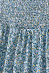 Teal Floral Mom Dress