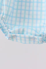 Blue Crocodile Embroidered Bubble