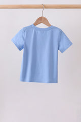 Blue Crocodile Applique Top