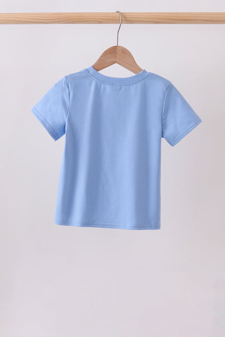 Blue Crocodile Applique Top