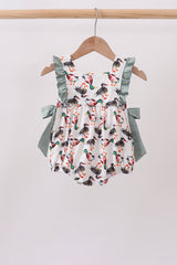 Sage Mallard French Knot Ruffle Bubble