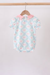Pink Floral Bow Print Bubble