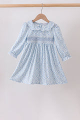 Lavender Floral Smocked Dress