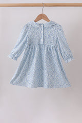 Lavender Floral Smocked Dress