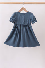 Garden Rose Smocked Ruffle Dress