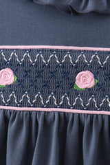 Garden Rose Smocked Ruffle Pants Set