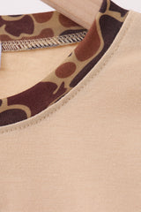 Camouflage duck applique top