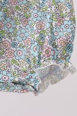 Mint Chicken Applique Ruffle Bubble
