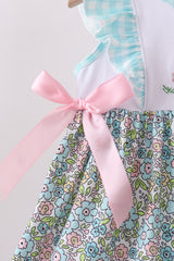 Mint Chicken Applique Ruffle Pants Set
