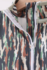 Camo Duck Embroidered Zip Vest