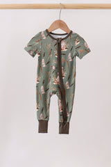 Green Hunting Bamboo Romper