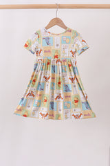 Yellow winnie the pooh bamboo dress