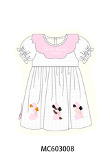 Pink Prayer Embroidery Dress