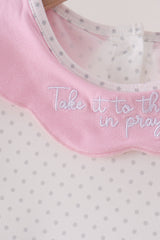 Pink Prayer Embroidery Dress