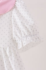 Pink Prayer Embroidery Dress