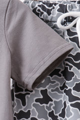 Grey Camouflage Jogger Set