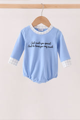 Blue Embroidery Bubble